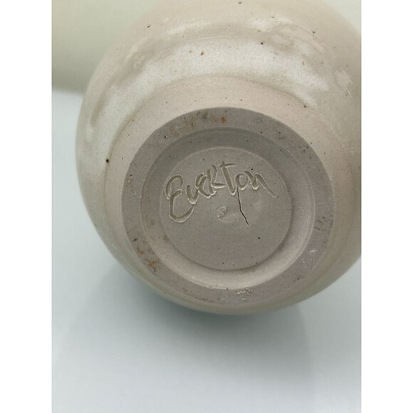 Everton Artist Signed Pottery Art Vase Handmade Eclectic 7.5" READ - Picture 13 of 16